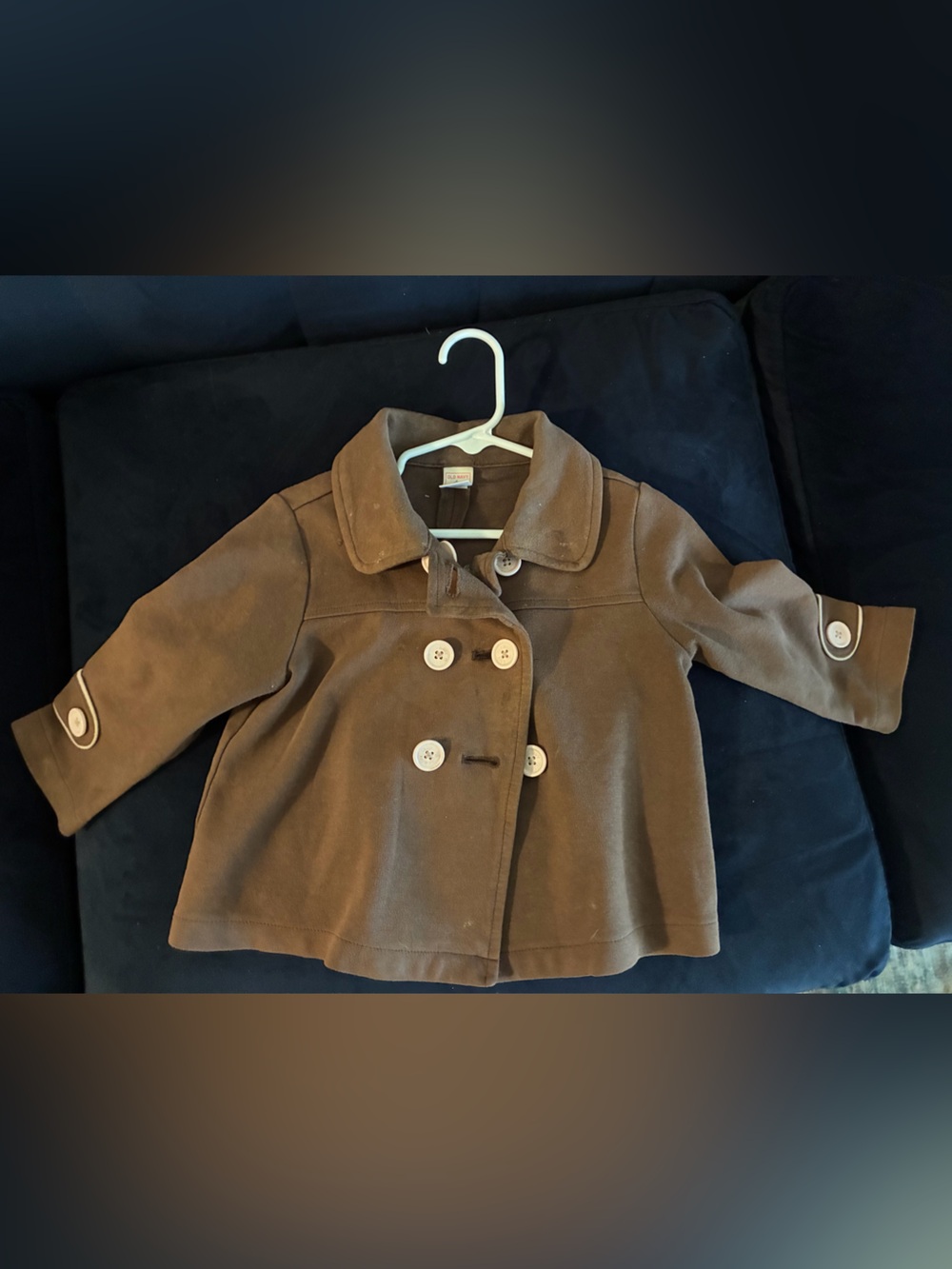 Old Navy Brown Double-Breasted Pea Coat for Kids